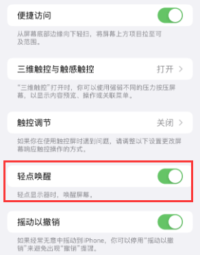 宜宾苹果授权维修站分享iPhone轻点无法唤醒怎么办 