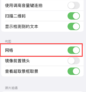 宜宾苹果手机维修网点分享iPhone如何开启九宫格构图功能