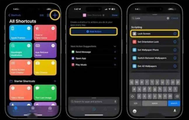 宜宾苹果14锁屏维修店分享iPhone14升级iOS16.4后如何创建锁屏快捷方式 