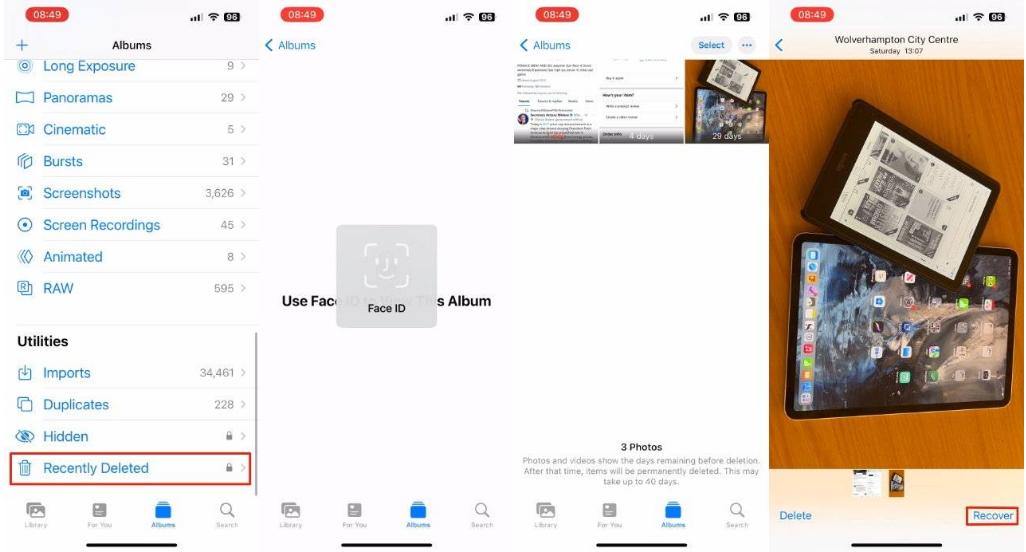 宜宾苹果14维修分享 iPhone14 上恢复已删除的照片 